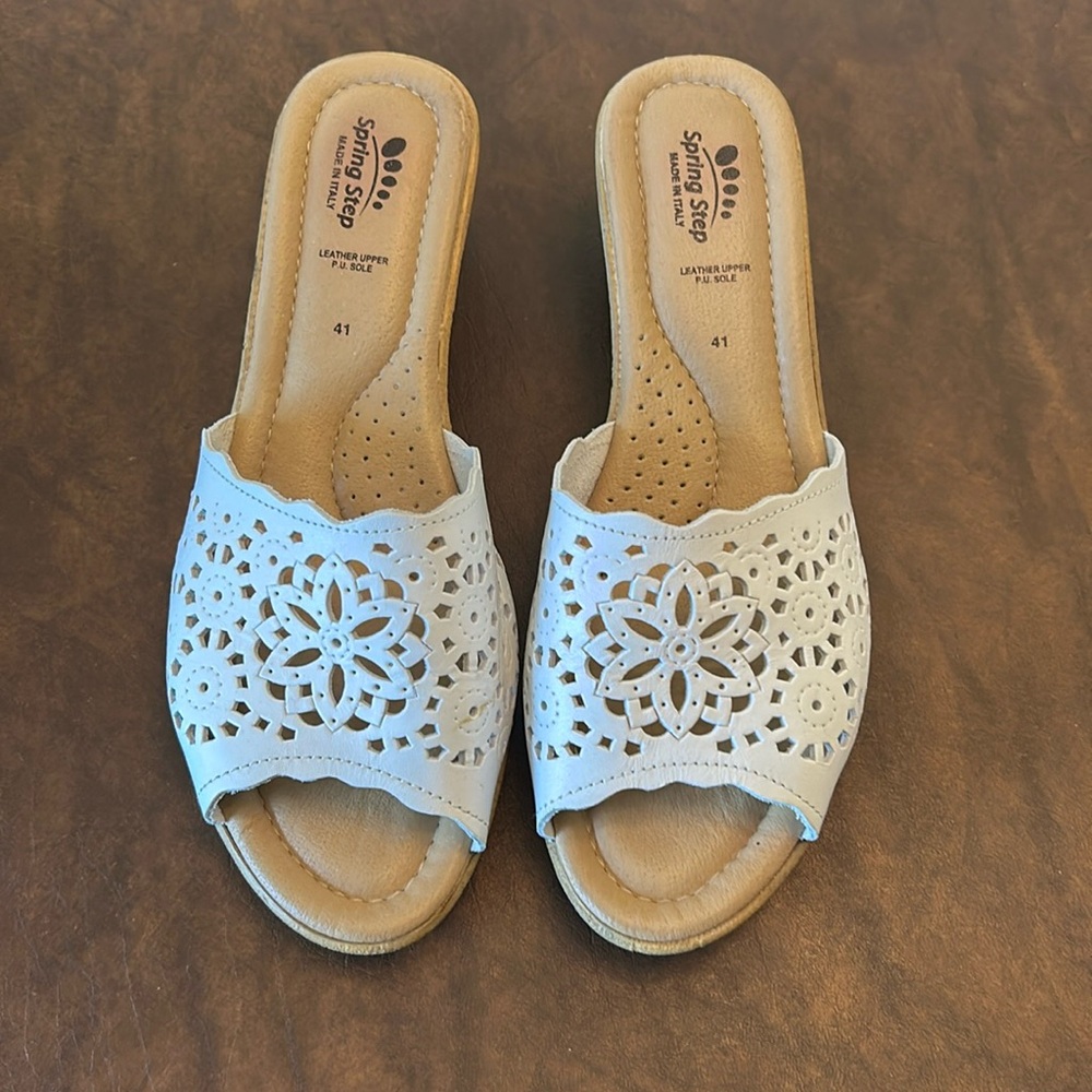Spring Step white leather size 41